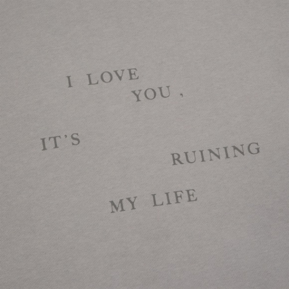 Official Taylor Swift TTPD Taupe Crewneck Sweatshirt - Fortnight Lyrics | Medium - Picture 3 of 7